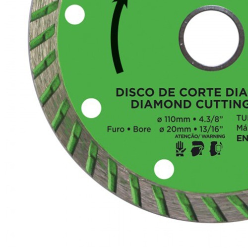 Disco diamantado Turbo 110 mm para mármore e granito - Eco Turbo Disco diamantado Turbo 110 mm para mármore e granito - Eco Turbo