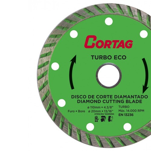 Disco diamantado Turbo 110 mm para mármore e granito - Eco Turbo Disco diamantado Turbo 110 mm para mármore e granito - Eco Turbo