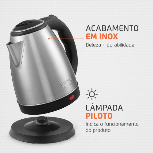 Chaleira elétrica 2 litros 1.200 watts Premium Inox - CE-06 110V Chaleira elétrica 2 litros 1.200 watts Premium Inox - CE-06 110V