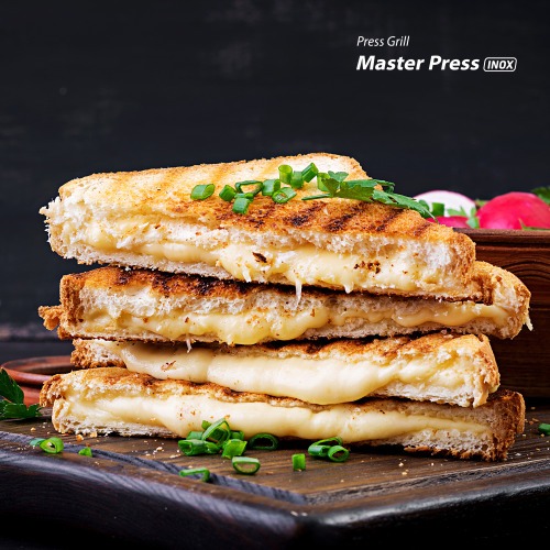 Sanduicheira e grill antiaderente 1000 watts inox Master Press- PG-01  110V