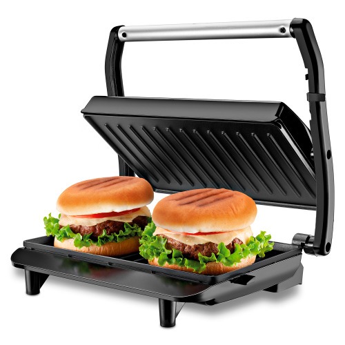 Sanduicheira e grill antiaderente 1000 watts inox Master Press- PG-01  220V