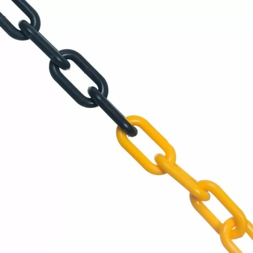 Corrente pl�stica para sinaliza��o 8 mm 10 metros amarela e preta - 700.00098