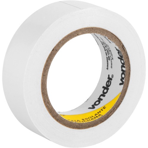 Fita isolante antichama 19 mm x 10 m branca com 10 peças Fita isolante antichama 19 mm x 10 m branca com 10 peças