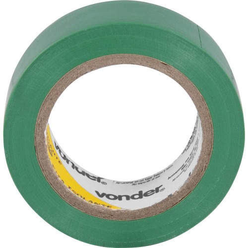 Fita isolante antichama 19 mm x 10 m verde com 10 peças Fita isolante antichama 19 mm x 10 m verde com 10 peças