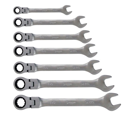 Jogo de chave combinada com catraca articulada 8 a 19 mm 7 peças - 3227070 Jogo de chave combinada com catraca articulada 8 a 19 mm 7 peças - 3227070
