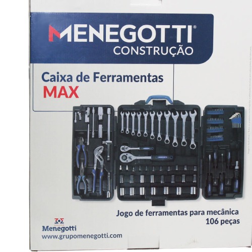 Jogo de ferramentas 106 peças com maleta - Max Jogo de ferramentas 106 peças com maleta - Max