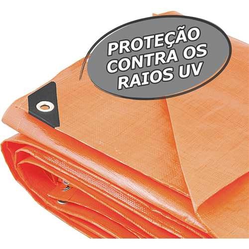 Lona reforçada de polietileno laranja 12 m x 8 m Lona reforçada de polietileno laranja 12 m x 8 m