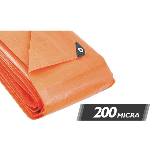 Lona reforçada de polietileno laranja 12 m x 8 m Lona reforçada de polietileno laranja 12 m x 8 m