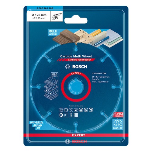 Disco de corte multi material em tungstênio 125 x 22,23 mm - Expert Carbide Multi Wheel Disco de corte multi material em tungstênio 125 x 22,23 mm - Expert Carbide Multi Wheel