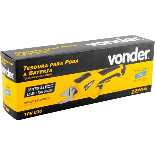 Tesoura para poda a bateria 3,6V 1,5Ah - TPV036  110V/220V