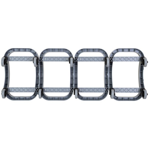 Kit com 4 lixeiras de 50L para coleta seletiva tampa transversal