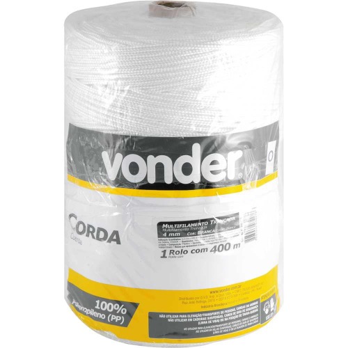 Corda multifilamento 4,0 mm rolo com 400 metros