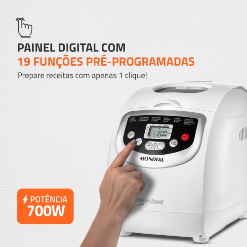 Panificadora Autom�tica 700W 19 programas Master Bread - NPF-54  110V