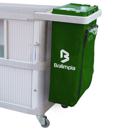 Carro funcional extra 2 bolsas azul e verde com porta Carro funcional extra 2 bolsas azul e verde com porta