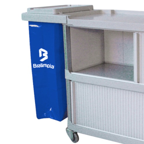 Carro funcional extra 2 bolsas azul e verde com porta Carro funcional extra 2 bolsas azul e verde com porta