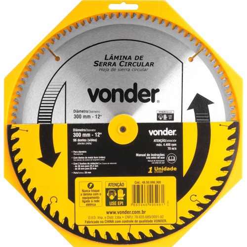 Disco de serra para alum�nio 300 x 30 mm 96 dentes
