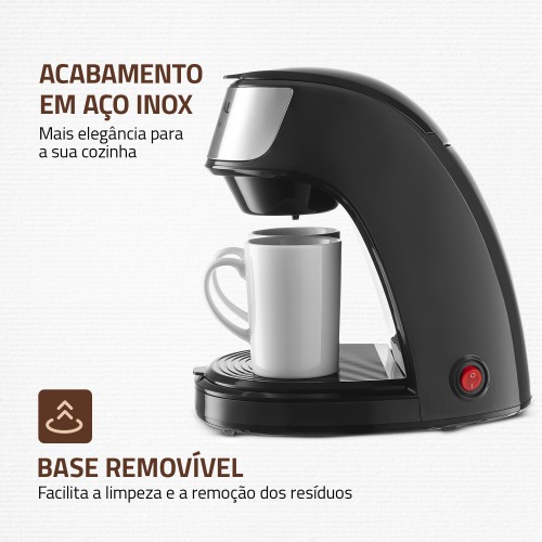 Cafeteira el�trica 2 x�caras preta Smart Coffee - C-42-2X-BI  110V