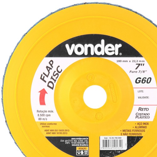 Disco de lixa flap disc reto 7