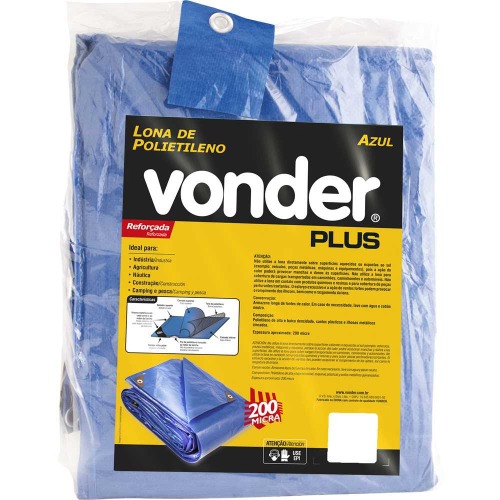 Lona reforçada de polietileno azul 4 m x 3 m Lona reforçada de polietileno azul 4 m x 3 m