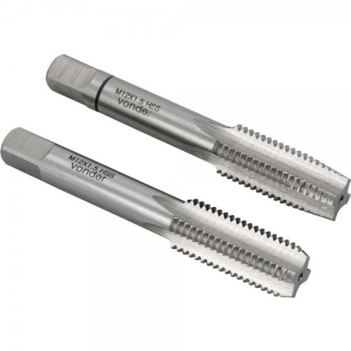 Jogo de macho manual aço rápido 12 x 1,50 mm MB com 2 peças Jogo de macho manual aço rápido 12 x 1,50 mm MB com 2 peças