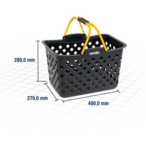 Cesto plástico para uso geral 15 kg Cesto plástico para uso geral 15 kg