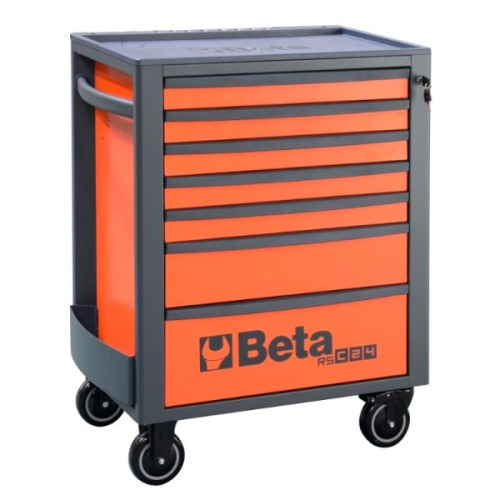 Carrinho para ferramentas com 7 gavetas full laranja - RSC24/7 Carrinho para ferramentas com 7 gavetas full laranja - RSC24/7