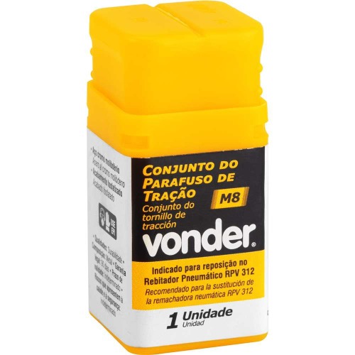 Jogo parafuso de tra��o M8 para rebitador RPV 312 com 4 pe�as