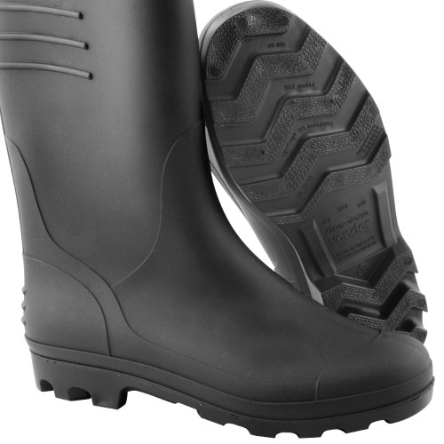 Bota de PVC preta cano médio com forro Bota de PVC preta cano médio com forro