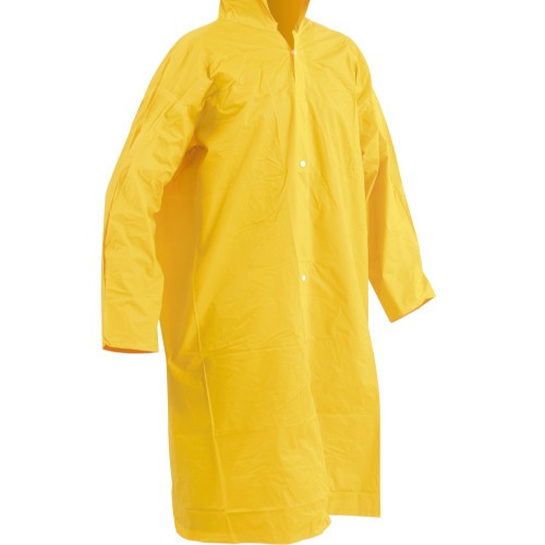 Capa de chuva em PVC laminado sem forro amarela GG Capa de chuva em PVC laminado sem forro amarela GG