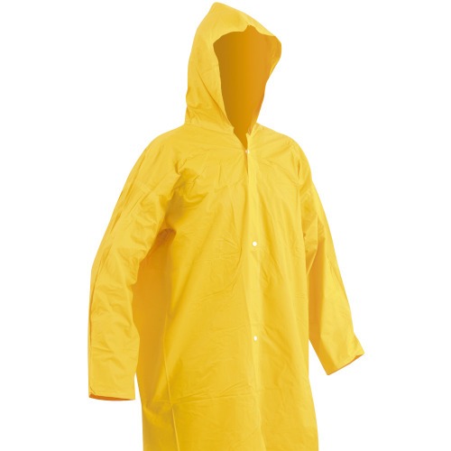 Capa de chuva em PVC laminado sem forro amarela GG Capa de chuva em PVC laminado sem forro amarela GG