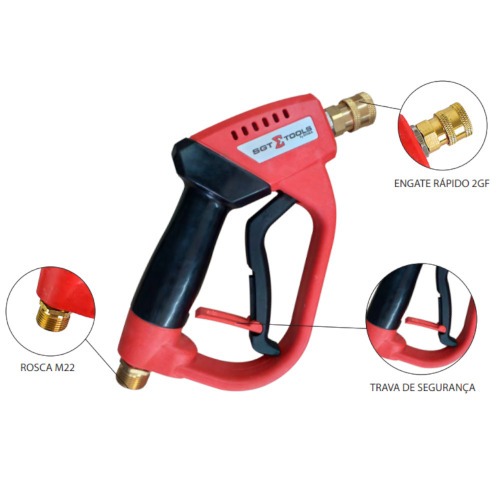 Pistola para lavadora de alta press�o para vaz�o acima 250l/H - SGT-9906