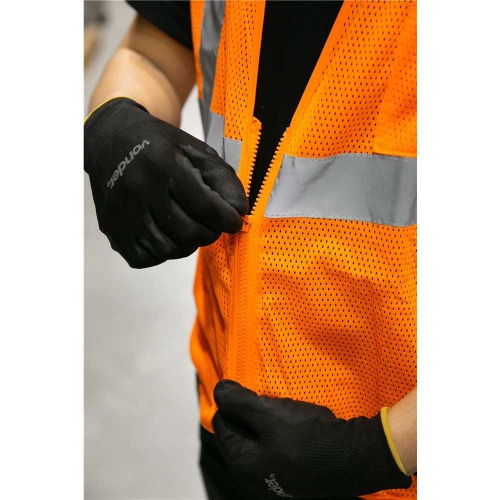 Colete refletivo tipo blus�o com bolso e ziper laranja - CV 105  