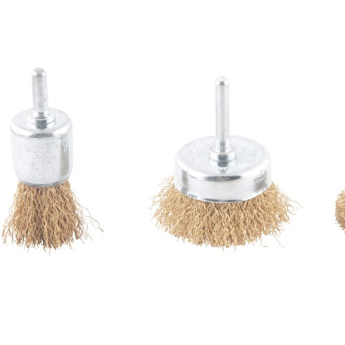 Jogo de escova de a�o carbono com 3 pe�as