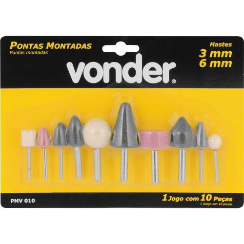 Jogo de pontas montadas com 10 pe�as