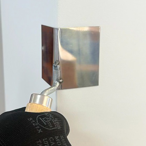 Espatula em a�o inox de canto externo para drywall - 1.2611