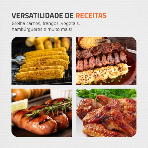Churrasqueira elétrica portátil 1.200 watts Pratic Steak & Grill - CH-07 110V Churrasqueira elétrica portátil 1.200 watts Pratic Steak & Grill - CH-07 110V