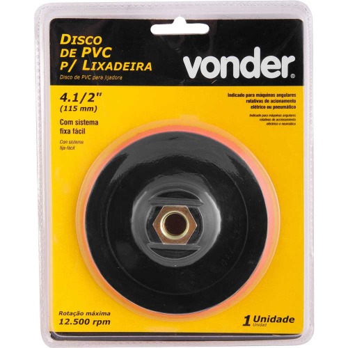 Disco de PVC para lixadeira 4.1/2 Disco de PVC para lixadeira 4.1/2