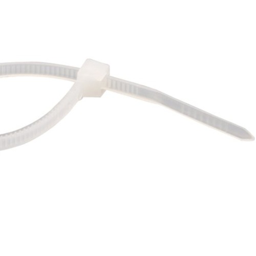 Abraçadeira de nylon branca 2,5 mm x 20 cm com 100 peças Abraçadeira de nylon branca 2,5 mm x 20 cm com 100 peças