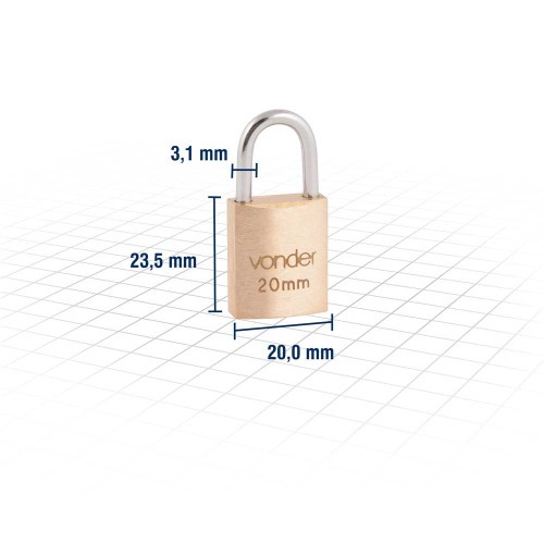 Cadeado de lat�o 20 mm