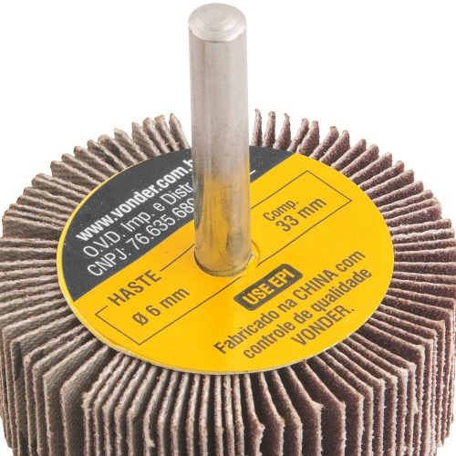 Roda de lixa 50 x 20 mm com haste grão 120 Roda de lixa 50 x 20 mm com haste grão 120
