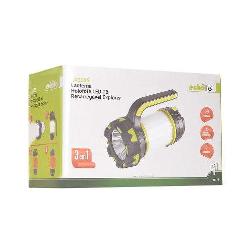 Lanterna holofote Led recarregável T6 - Explorer Delta Lanterna holofote Led recarregável T6 - Explorer Delta