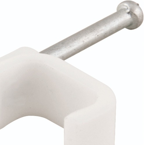 Grampo plástico redondo para fios 6 mm² com 100 peças Grampo plástico redondo para fios 6 mm² com 100 peças