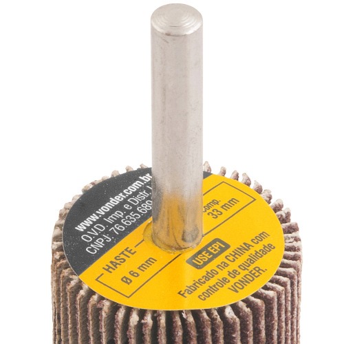 Roda de lixa 30 x 20 mm com haste grão 80 Roda de lixa 30 x 20 mm com haste grão 80