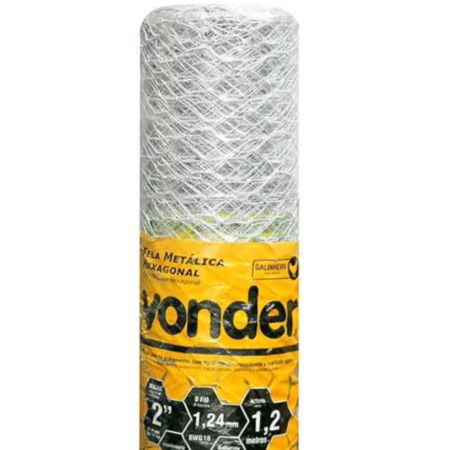 Tela metálica hexagonal para galinheiro malha 2 Tela metálica hexagonal para galinheiro malha 2