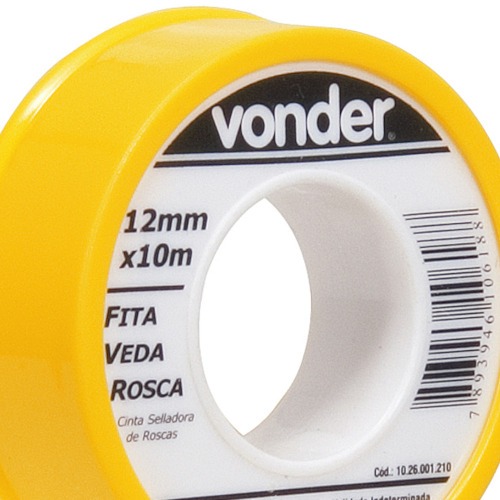 Fita veda rosca 12 mm x 10 metros Fita veda rosca 12 mm x 10 metros