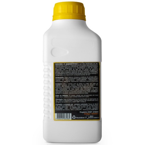 �leo lubrificante semissint�tico para motor 2 tempos 500ml