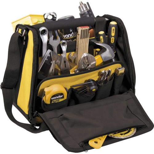 Bolsa em lona 390 x 200 x 300 mm com 30 bolsos - BL050 Bolsa em lona 390 x 200 x 300 mm com 30 bolsos - BL050