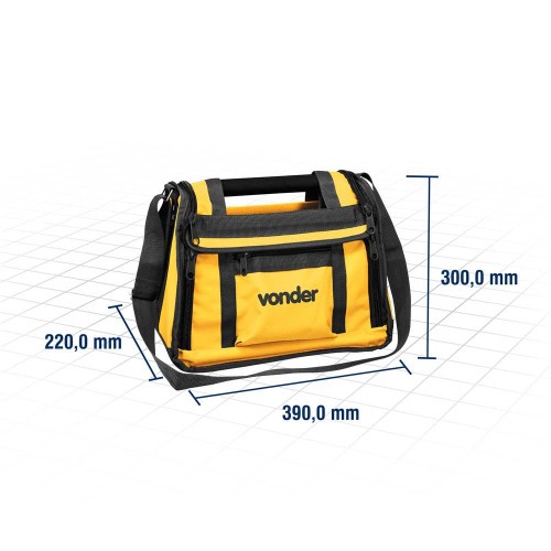 Bolsa em lona 390 x 200 x 300 mm com 30 bolsos - BL050 Bolsa em lona 390 x 200 x 300 mm com 30 bolsos - BL050