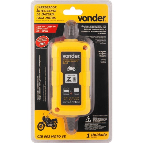Carregador de bateria inteligente para motos - CIB 003