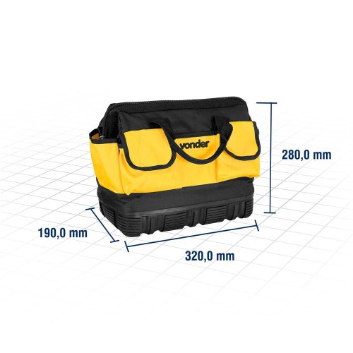 Bolsa de lona para ferramentas 320 x 190 x 280 mm com 18 bolsos - BL 010 Bolsa de lona para ferramentas 320 x 190 x 280 mm com 18 bolsos - BL 010